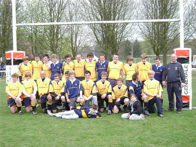 2009 Worcester under 15 rugby team in Paris 2009 WRFC under 15 team