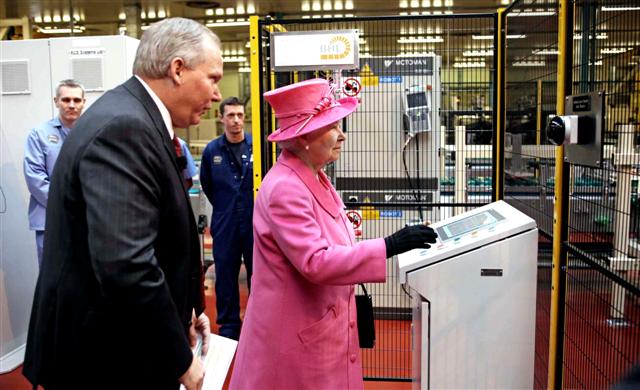 Queen Elizabeth II at Heinz The Queen at Heinz
